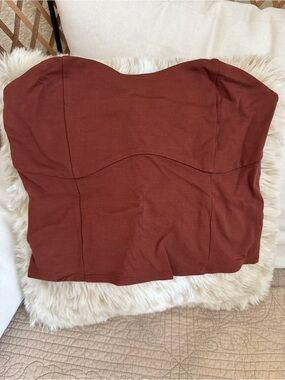 A New Day Ponte Tube Top Brown Medium